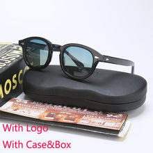 Carica l&#39;immagine nel visualizzatore di Gallery, Johnny Depp Sunglasses Men Women With Case$Box   Brand Designer Light Blue Lemtosh Style Sun Glasses For Male Female Oculos