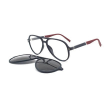 Load image into Gallery viewer, 2 IN 1 Clips on Magnetic Polarized Sunglasses Men Optical Vintage Glasses Frame Women Brand Design Eyeglasses C8009