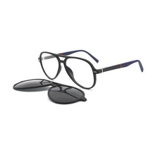 Load image into Gallery viewer, 2 IN 1 Clips on Magnetic Polarized Sunglasses Men Optical Vintage Glasses Frame Women Brand Design Eyeglasses C8009
