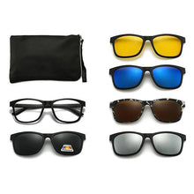 Load image into Gallery viewer, KANDREA Square Retro 6 IN 1 Polaroid  Sunglasses Men Glasses Frame Women Optical Prescription Myopia Eyewear Magnetic 2201