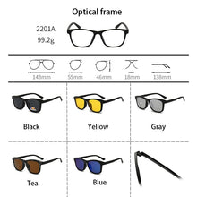 Load image into Gallery viewer, KANDREA Square Retro 6 IN 1 Polaroid  Sunglasses Men Glasses Frame Women Optical Prescription Myopia Eyewear Magnetic 2201