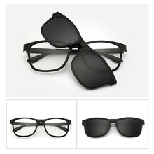 Load image into Gallery viewer, KANDREA Square Retro 6 IN 1 Polaroid  Sunglasses Men Glasses Frame Women Optical Prescription Myopia Eyewear Magnetic 2201