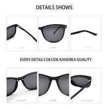 Load image into Gallery viewer, KANDREA Vintage Clip on Polarized Sunglasses Women Men Myopia Eyeglasses Brand Designer Optical Frame Prescription Glasses S2032