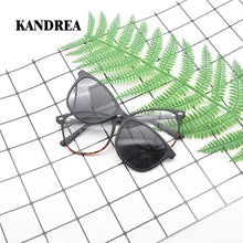 Load image into Gallery viewer, KANDREA Vintage Clip on Polarized Sunglasses Women Men Myopia Eyeglasses Brand Designer Optical Frame Prescription Glasses S2032