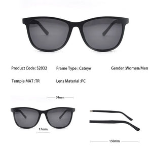 KANDREA Vintage Clip on Polarized Sunglasses Women Men Myopia Eyeglasses Brand Designer Optical Frame Prescription Glasses S2032