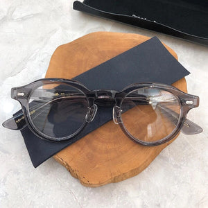 KANE montature per occhiali da vista in acetato pregiato di marca giapponese di lusso occhiali da uomo classici rotondi retrò occhiali da vista polarizzati ottici