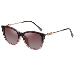 2 In 1 Clip on Sunglasses Women 2022 UV400 Polarized Optical Myopia Magnetic Anti Blue Light Glasses Frame Retro Cat Eye