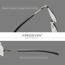 Load image into Gallery viewer, KINGSEVEN  Men Titanium Alloy Glasses Frame  Business Style Eyeglasses Ultralight Myopia Prescription