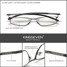 Load image into Gallery viewer, KINGSEVEN  Men Titanium Alloy Glasses Frame  Business Style Eyeglasses Ultralight Myopia Prescription
