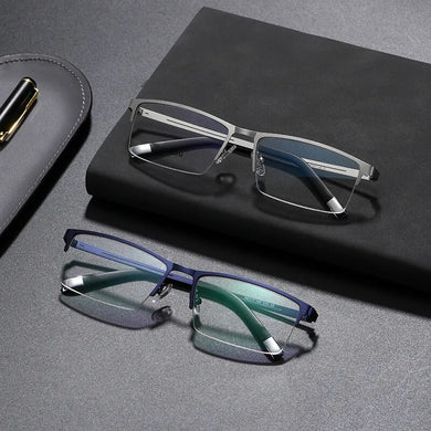 KINGSEVEN 2022Titanium Alloy Optical Glasses Frame Men Square Myopia Prescription Eyeglasses Male Metal Women's oculos
