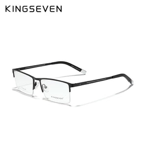 KINGSEVEN 2022Titanium Alloy Optical Glasses Frame Men Square Myopia Prescription Eyeglasses Male Metal Women's oculos
