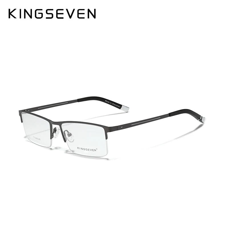 KINGSEVEN 2022Titanium Alloy Optical Glasses Frame Men Square Myopia Prescription Eyeglasses Male Metal Women's oculos