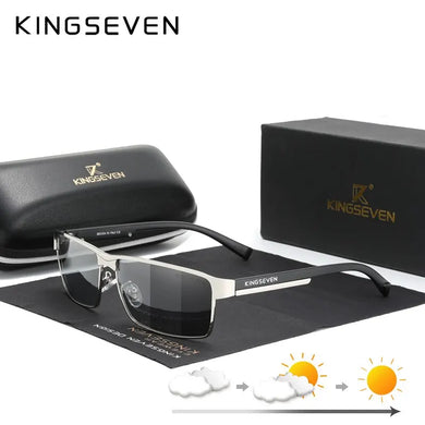 KINGSEVEN Men Polarized Photochromic Sunglasses Women Chameleon Sun Glasses UV400 Anti-glare Driving Square Eyeglasses