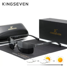 Carica l&#39;immagine nel visualizzatore di Gallery, KINGSEVEN Men Polarized Photochromic Sunglasses Women Chameleon Sun Glasses UV400 Anti-glare Driving Square Eyeglasses