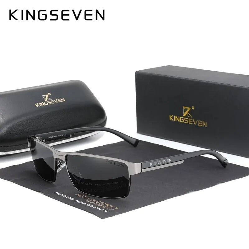 KINGSEVEN Men Polarized Photochromic Sunglasses Women Chameleon Sun Glasses UV400 Anti-glare Driving Square Eyeglasses