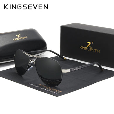 KINGSEVEN Polarized Sunglasses Men Brand Lens Reflective Coating Driving Sunglasses Vintage Male Eyewear