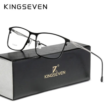 KINGSEVEN Titanium Alloy Optical Glasses Frame Men  Square Myopia Prescription Eyeglasses женские очки