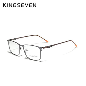 KINGSEVEN Titanium Alloy Optical Glasses Frame Men  Square Myopia Prescription Eyeglasses женские очки