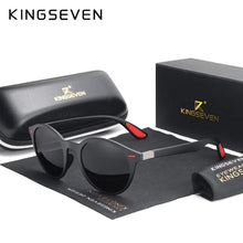 Carica l'immagine nel visualizzatore di Gallery, KINGSEVEN  DESIGN Men's Glasses Round Polarized Sunglasses for Men and Women TR90 Vintage Unisex Goggles Oculos De Sol