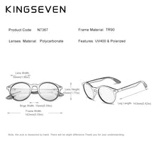 Carica l'immagine nel visualizzatore di Gallery, KINGSEVEN  DESIGN Men's Glasses Round Polarized Sunglasses for Men and Women TR90 Vintage Unisex Goggles Oculos De Sol