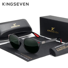Carica l'immagine nel visualizzatore di Gallery, KINGSEVEN  DESIGN Men's Glasses Round Polarized Sunglasses for Men and Women TR90 Vintage Unisex Goggles Oculos De Sol