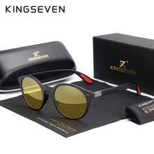 Carica l'immagine nel visualizzatore di Gallery, KINGSEVEN  DESIGN Men's Glasses Round Polarized Sunglasses for Men and Women TR90 Vintage Unisex Goggles Oculos De Sol