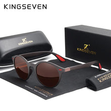 Carica l'immagine nel visualizzatore di Gallery, KINGSEVEN  DESIGN Men's Glasses Round Polarized Sunglasses for Men and Women TR90 Vintage Unisex Goggles Oculos De Sol