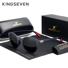 Carica l'immagine nel visualizzatore di Gallery, KINGSEVEN  DESIGN Men's Glasses Round Polarized Sunglasses for Men and Women TR90 Vintage Unisex Goggles Oculos De Sol