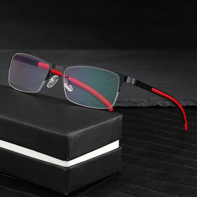 KJDCHD  Men Titanium Alloy Glasses Frame  Male Business Style Ultralight Myopia Prescription Eyeglasses