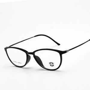 KJDCHD Tungsten Titanium Glasses Men Women Cat Eye Eyeglasses Frames Precription Spectacles Ultra Light Eyeglass Female Points