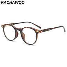 Load image into Gallery viewer, Kachawoo men optical glasses acetate TR90 leopard green black round glasses frame for women popular accessories unisex eyewear