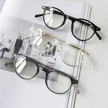 Load image into Gallery viewer, Kachawoo men optical glasses acetate TR90 leopard green black round glasses frame for women popular accessories unisex eyewear