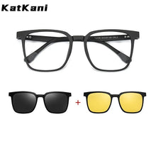 Load image into Gallery viewer, KatKani    Eyewear Ultra Light Retro Square Magnetic Eyeglasses Optical Prescription Glasses Frame For Men 2190