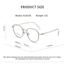 Load image into Gallery viewer, KatKani   Ultra-light Retro Polygonal Eyewear Men Trendy Small Face Optical Prescription Eyeglasses Frame Women