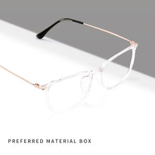 Load image into Gallery viewer, KatKani Fashion Retro Square Ultra Light Pure Titanium Eyewear Optical Prescription Glasses Frame Man Woman Transparent 1011