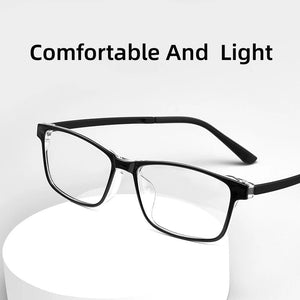 KatKani  Transparent Eyewear Retro Square Plastic Steel Glasses Optical Prescription Eyeglasses Frame Men Women 89105R