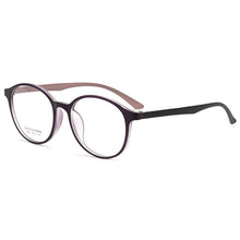 Load image into Gallery viewer, KatKani Men&#39;s And Women&#39;s Fashion Round Eyeglasses Frame Ultra Light TR90 Large Retro Optical Prescription Glasses Frame TR6838