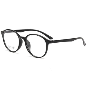 KatKani Men's And Women's Fashion Round Eyeglasses Frame Ultra Light TR90 Large Retro Optical Prescription Glasses Frame TR6838