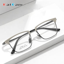 Load image into Gallery viewer, KatKani   Fashion Retro Square Ultra Light Pure Titanium Eyeglass Optical Prescription Glasses Frame Man Woman Spectacle 7048