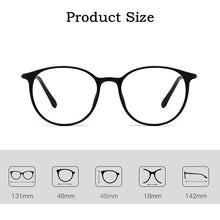 Load image into Gallery viewer, KatKani  Ultra Light Comfortable Retro Round Eyeglasses Plastic Steel Optical Prescription Glasses Frame Men And Women H66035
