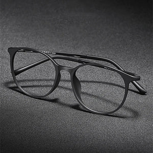 KatKani  Ultra Light Comfortable Retro Round Eyeglasses Plastic Steel Optical Prescription Glasses Frame Men And Women H66035