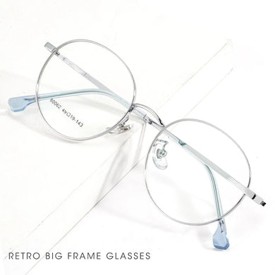 KatKani Retro Small Round Frame Women's Ultralight Metal Anti-Blue Light Myopia Optical Prescription Eyeglasses Frame 01-80062