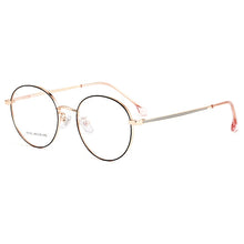 Load image into Gallery viewer, KatKani Retro Small Round Frame Women&#39;s Ultralight Metal Anti-Blue Light Myopia Optical Prescription Eyeglasses Frame 01-80062