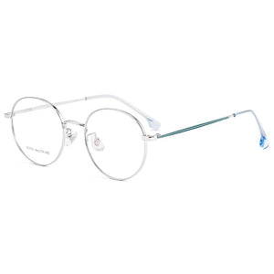 KatKani Retro Small Round Frame Women's Ultralight Metal Anti-Blue Light Myopia Optical Prescription Eyeglasses Frame 01-80062