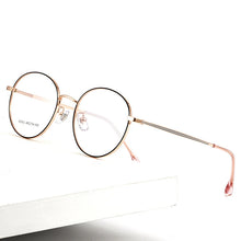 Load image into Gallery viewer, KatKani Retro Small Round Frame Women&#39;s Ultralight Metal Anti-Blue Light Myopia Optical Prescription Eyeglasses Frame 01-80062