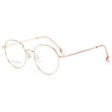 Load image into Gallery viewer, KatKani Retro Small Round Frame Women&#39;s Ultralight Metal Anti-Blue Light Myopia Optical Prescription Eyeglasses Frame 01-80062