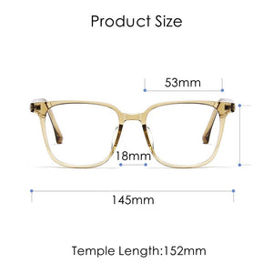 KatKani Transparent Square Decorative Glasses Frame For Men And Women Super Light Large Optical Prescription Glasses Frame 1008B