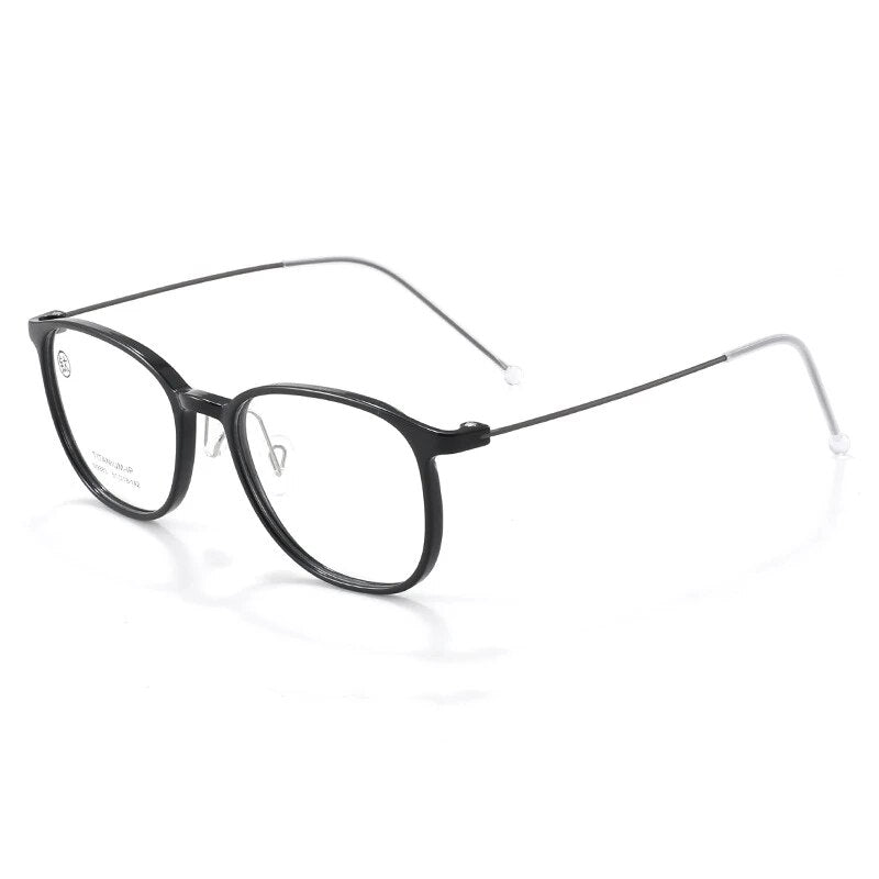 KatKani Ultra Light Comfortable TR90 Myopia Eyewear Men Pure Titanium Retro Round Optical Prescription Eyeglasses Frames Women