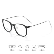 Load image into Gallery viewer, KatKani Ultra Light Comfortable TR90 Myopia Eyewear Men Pure Titanium Retro Round Optical Prescription Eyeglasses Frames Women