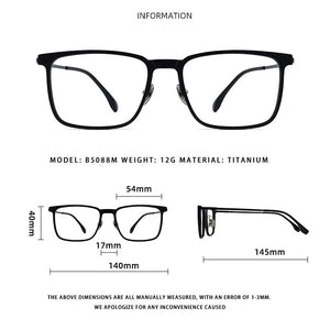 KatKani Ultra Light Pure Titanium Eyewear Magnetic Clip-on Glasses Polarized Sunglasses Optical Prescription Glasses Frame